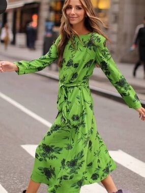 Something Navy | Dresses | Floral Green Dress | Poshmark